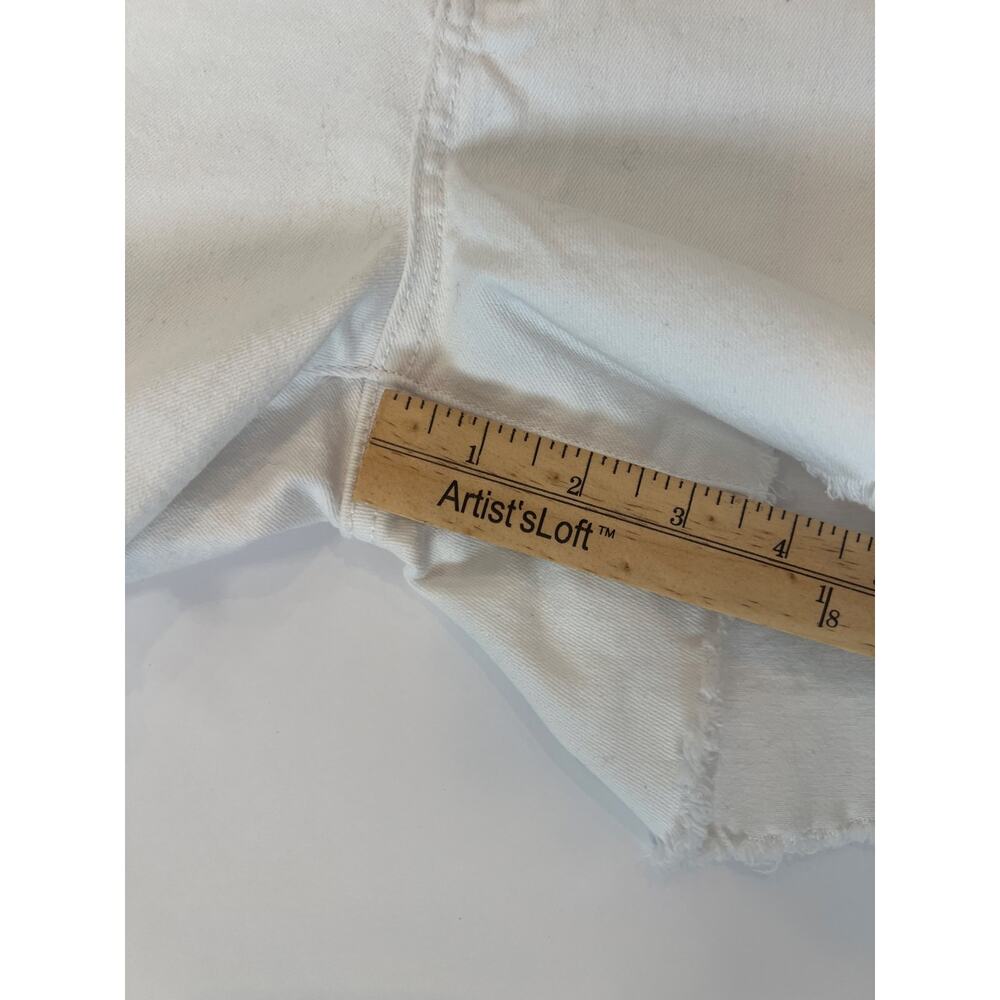 KUT FROM THE KLOTH GIDGET FRAY SHORTS WHITE SIZE 8 - Picture 12 of 13